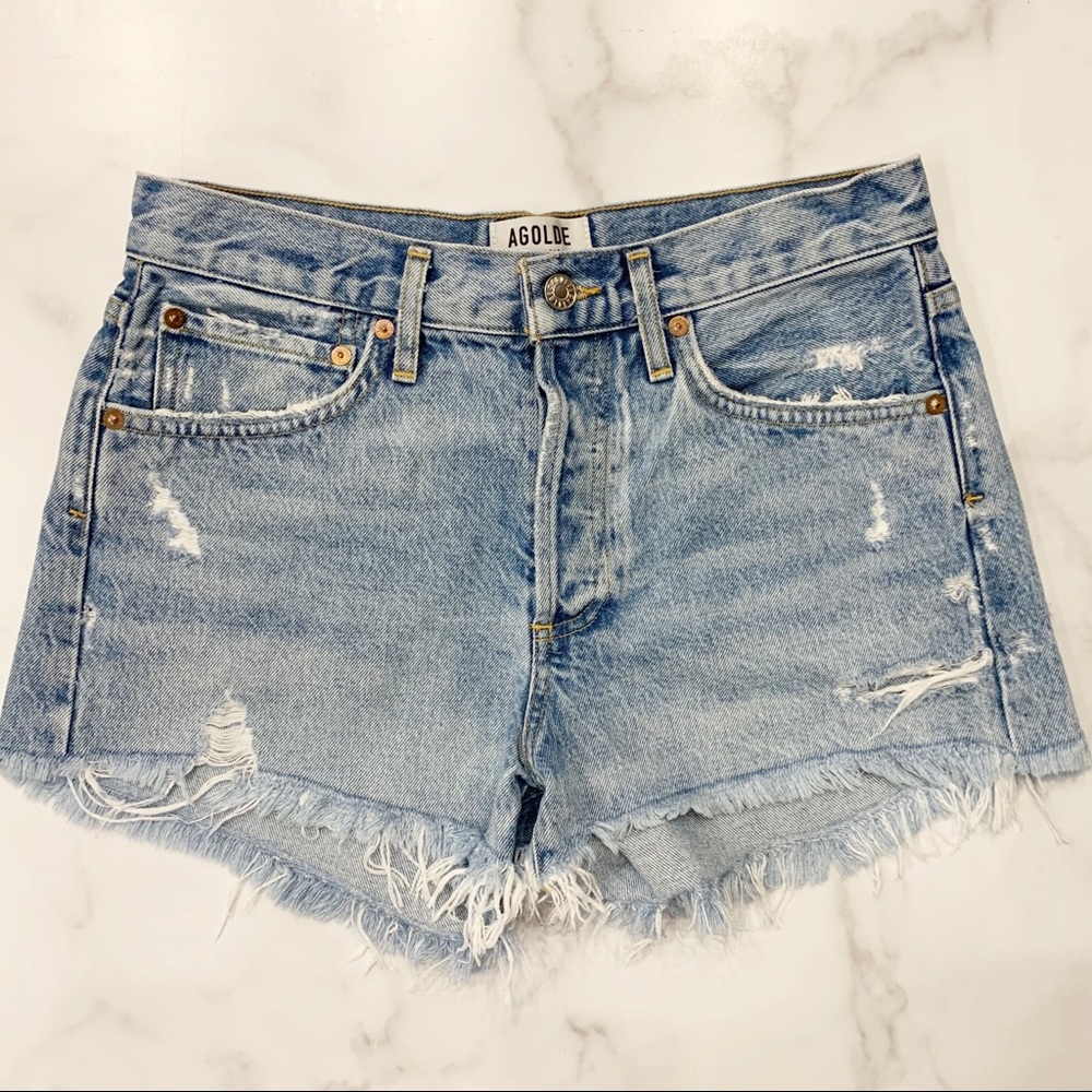 AGOLDE Parker Vintage cutoff denim shorts
